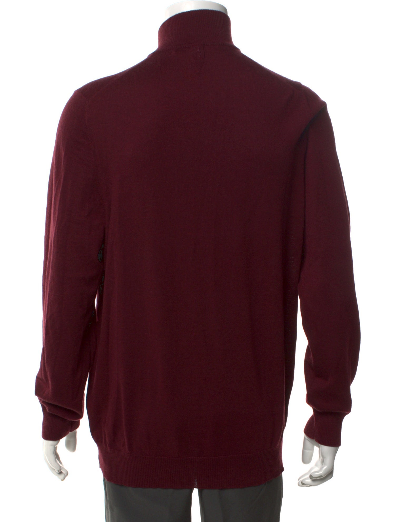 Billionaire Merino Wool Mock Neck Polo Sweater